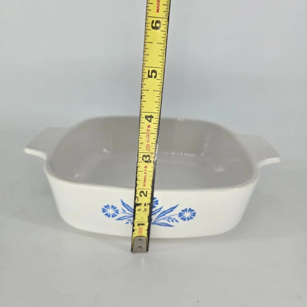 Corning Ware Blue Cornflower 1 Quart Casserole‎ Dish Vintage Pyroceram Baker